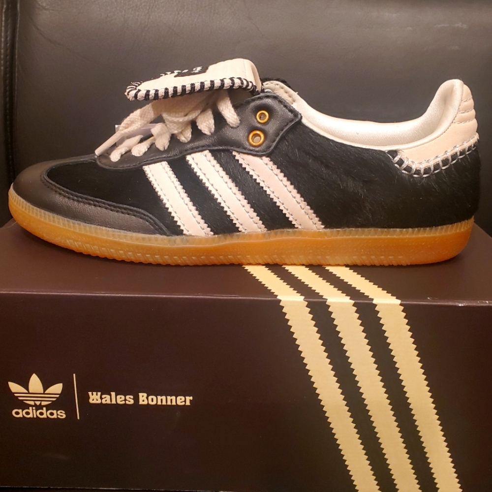 WALES BONNER ADIDAS SAMBA BLACK PONY SNEAKER SIZE 6/8